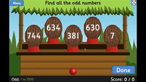 coconut odd and even game.